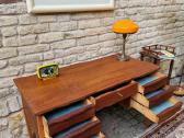 Vintažinis mid century tikmedžio rašomojo stalas - nuotraukos Nr. 25