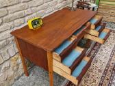 Vintažinis mid century tikmedžio rašomojo stalas - nuotraukos Nr. 27