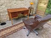 Vintažinis mid century tikmedžio rašomojo stalas - nuotraukos Nr. 34