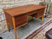 Vintažinis mid century tikmedžio rašomojo stalas - nuotraukos Nr. 35