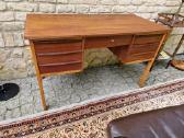 Vintažinis mid century tikmedžio rašomojo stalas - nuotraukos Nr. 37