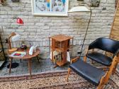 Vintažinė Art Deco riešutmedžio etažerė/karuselė - nuotraukos Nr. 20