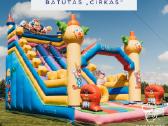 Pripučiamas batutas su čiuožykla 8,5 x 4,5 x 6,6 m - nuotraukos Nr. 3