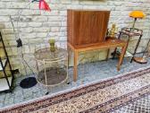 Vintažinis mid century riešutmedžio baro staliukas - nuotraukos Nr. 34