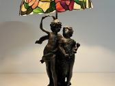 Stalinis tiffany stiliaus šviestuvas "Angelai" - nuotraukos Nr. 12