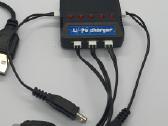 Usb Lipo kroviklis su 4 išėjimais 3,7 V baterijom