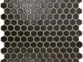 Juodos keraminės mozaika plytelės Hexagon Black - nuotraukos Nr. 3