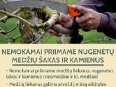 Priimsime šakas, kirtimo liekanas, medieną