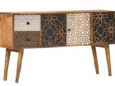 Šoninė spintelė su raštais, 130x30x70cm, mango med