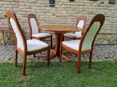 Vintažinis mid century valgomojo stalas su kėdėm - nuotraukos Nr. 3