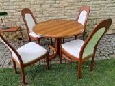 Vintažinis mid century valgomojo stalas su kėdėm - nuotraukos Nr. 4