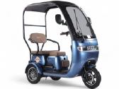 Elektrinis triratis motoroleris vezimelis su stogu