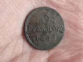 Mecklenburg - Schwerin 3 pfenninge 1843