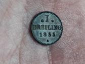 Hamburg 1 dreiling 1855 sidabras