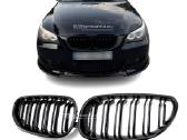 Bmw E60 E61 dvigubos grotelės, blizgios juodos