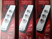 Prailgintuvas 1,5m 3 lizdai+2 usb lizdai
