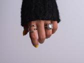 Sidabrinis ziedas - Silver plated Adjustable Rings - nuotraukos Nr. 7