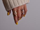 Sidabrinis ziedas - Silver plated Adjustable Rings - nuotraukos Nr. 8