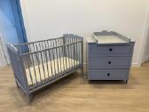 Lovytės ir komodos komplektas su Lonas čiužinuku