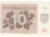 10 talonų 1991 be užrašo