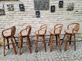 Vintažinės mid century ratango baro kėdės - nuotraukos Nr. 3