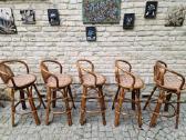 Vintažinės mid century ratango baro kėdės - nuotraukos Nr. 5