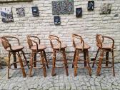 Vintažinės mid century ratango baro kėdės - nuotraukos Nr. 7