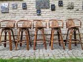 Vintažinės mid century ratango baro kėdės - nuotraukos Nr. 11