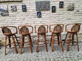 Vintažinės mid century ratango baro kėdės - nuotraukos Nr. 13