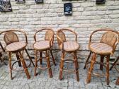 Vintažinės mid century ratango baro kėdės - nuotraukos Nr. 14