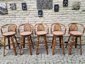 Vintažinės mid century ratango baro kėdės - nuotraukos Nr. 15
