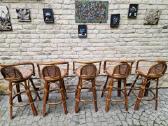 Vintažinės mid century ratango baro kėdės - nuotraukos Nr. 16