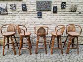 Vintažinės mid century ratango baro kėdės - nuotraukos Nr. 17