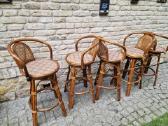 Vintažinės mid century ratango baro kėdės - nuotraukos Nr. 18