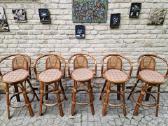 Vintažinės mid century ratango baro kėdės - nuotraukos Nr. 19