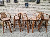 Vintažinės mid century ratango baro kėdės - nuotraukos Nr. 21
