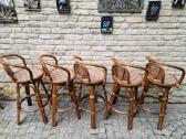 Vintažinės mid century ratango baro kėdės - nuotraukos Nr. 22