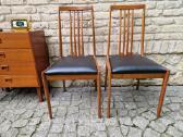 Vintažinės mid century tikmedžio masyvo kėdės