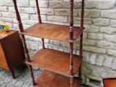 Vintažinė mid century medinė rankų darbo etažerė - nuotraukos Nr. 2