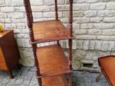 Vintažinė mid century medinė rankų darbo etažerė - nuotraukos Nr. 6