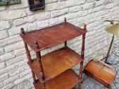 Vintažinė mid century medinė rankų darbo etažerė - nuotraukos Nr. 7