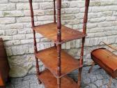 Vintažinė mid century medinė rankų darbo etažerė - nuotraukos Nr. 8