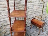 Vintažinė mid century medinė rankų darbo etažerė - nuotraukos Nr. 9