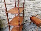 Vintažinė mid century medinė rankų darbo etažerė - nuotraukos Nr. 10
