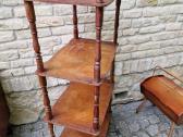 Vintažinė mid century medinė rankų darbo etažerė - nuotraukos Nr. 11