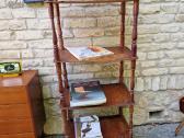 Vintažinė mid century medinė rankų darbo etažerė - nuotraukos Nr. 15