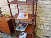 Vintažinė mid century medinė rankų darbo etažerė - nuotraukos Nr. 17