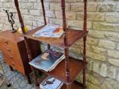 Vintažinė mid century medinė rankų darbo etažerė - nuotraukos Nr. 18