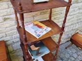 Vintažinė mid century medinė rankų darbo etažerė - nuotraukos Nr. 20
