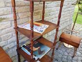 Vintažinė mid century medinė rankų darbo etažerė - nuotraukos Nr. 21